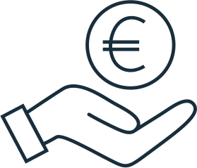 euro, Avoin työttömyyskassa A-kassa, piktogrammi
